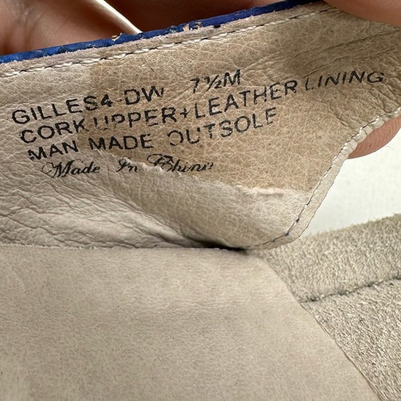 Donald J Pliner Gilles Woman's Blue Leather Upper Sandals - Picture 9 of 11